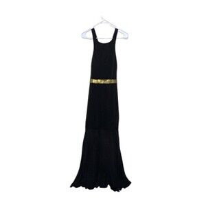 Express Womens Maxi Dress‎ Black 8 Wide Cross Back Strap Lined Scoop Neck